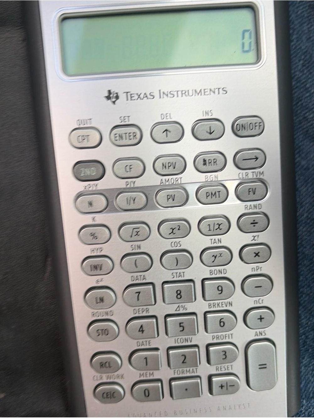 Texas Instruments Financial Calculator — Silver and Black - Picture 2 of 4